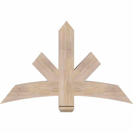 Ekena Millwork Alberta Smooth Timber Gable Bracket, Douglas Fir, 48"W x 30"H x 5 1/2"D x 5 1/2"F, 15/12 Pitch GBW048X30X0606ALB00SDF